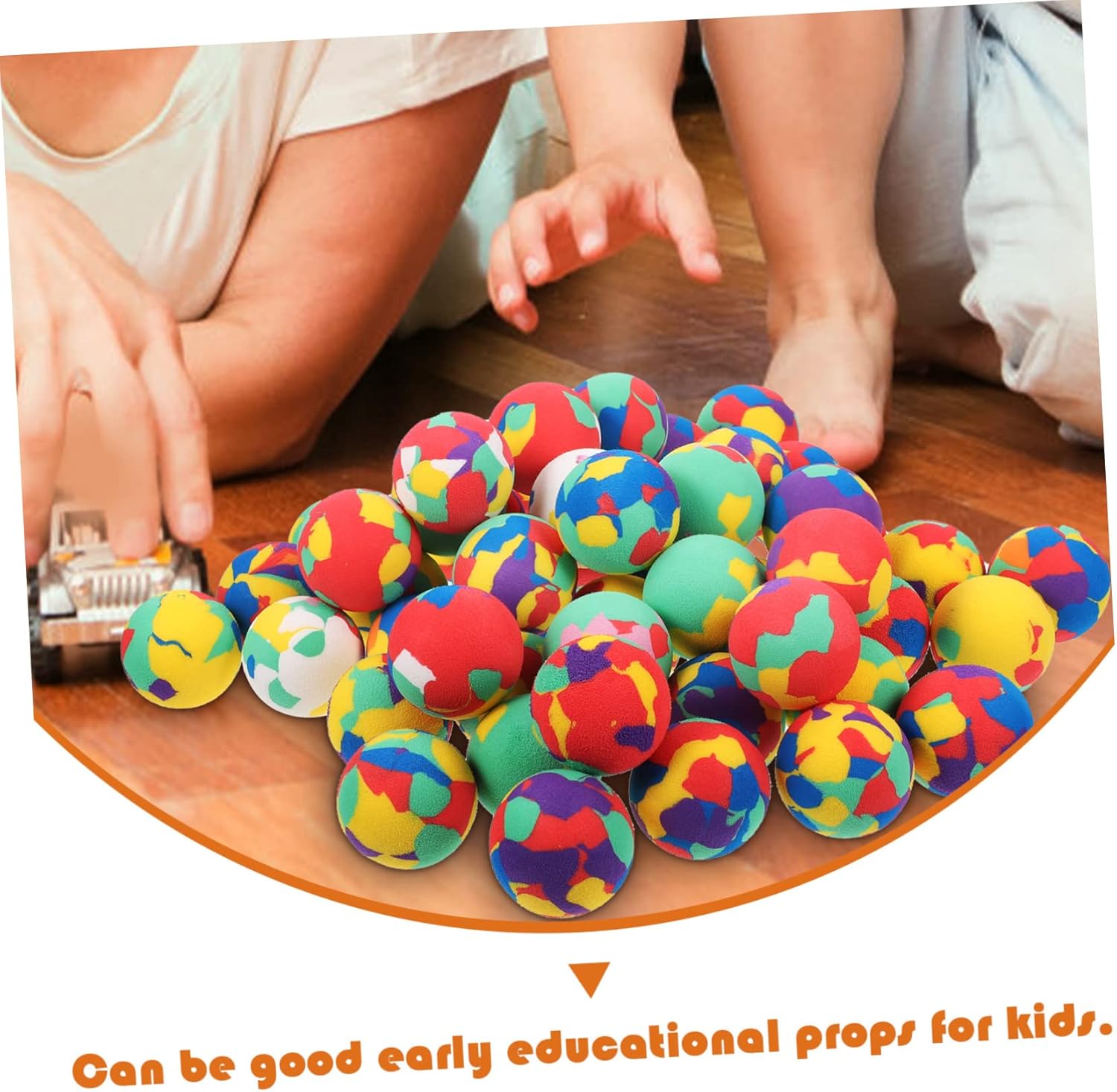 KICHOUSE 50pcs Bounce Balls Stress Relief Toy for Kids