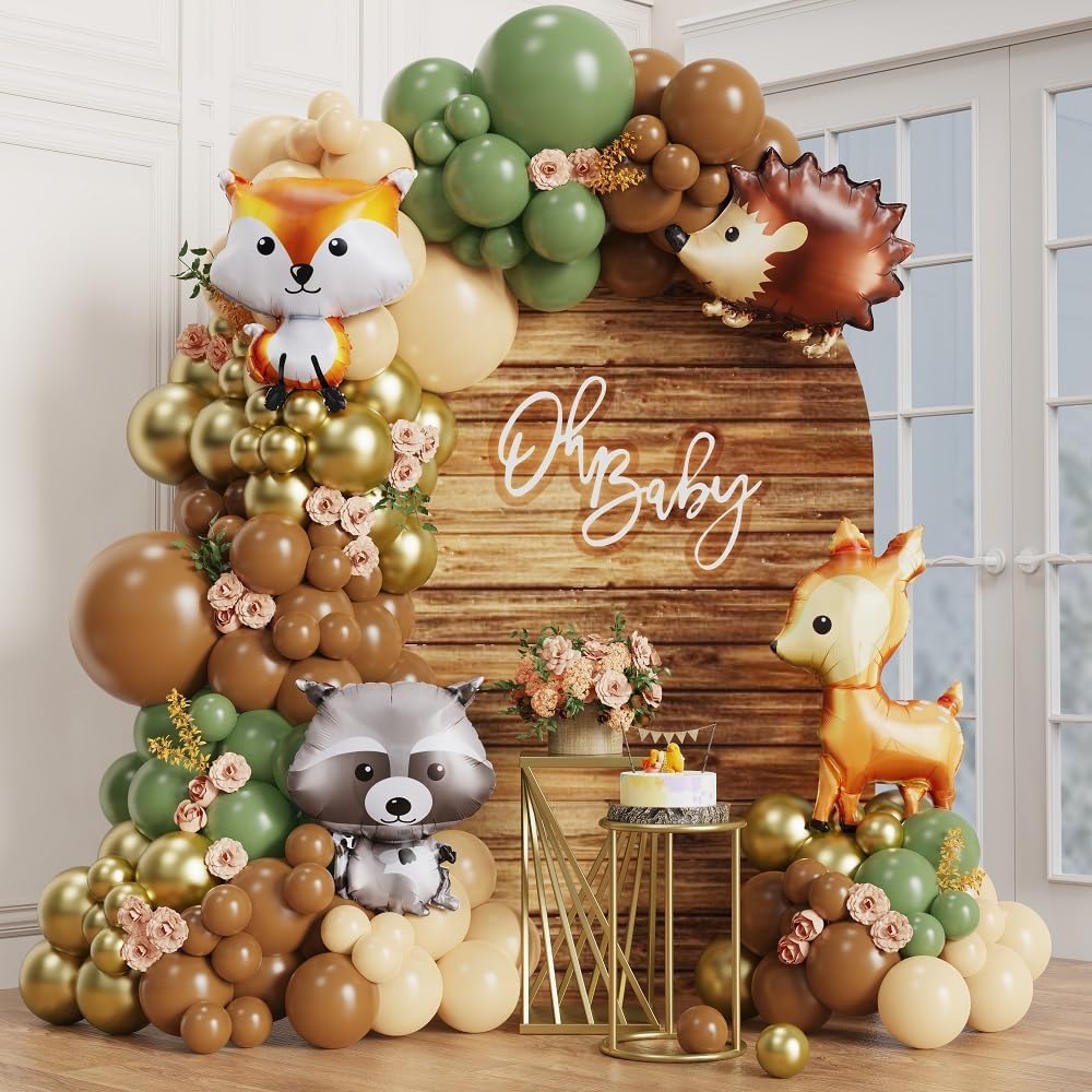 Woodland Animals Balloon Garland Kit 130pcs