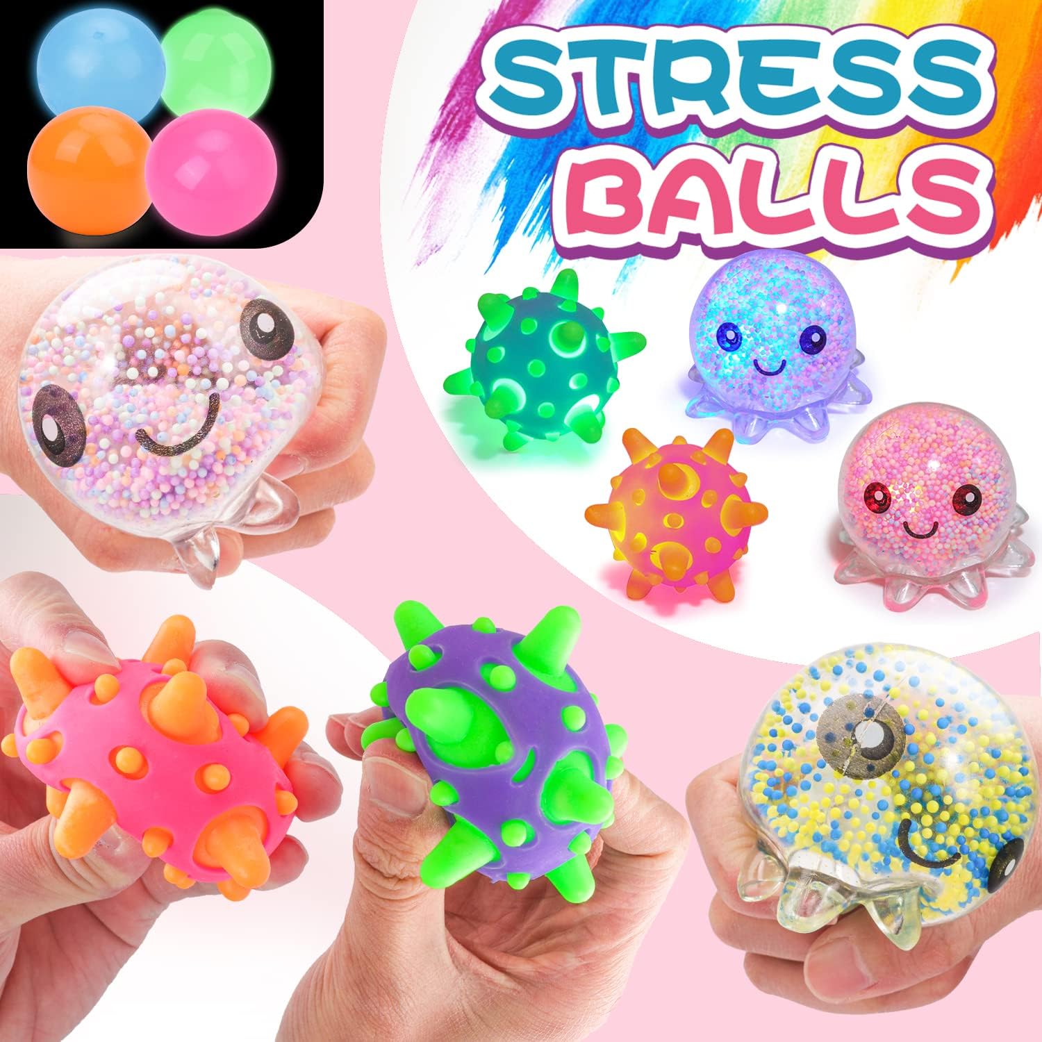 36 Pack Stress Balls Set for Adults and Kids