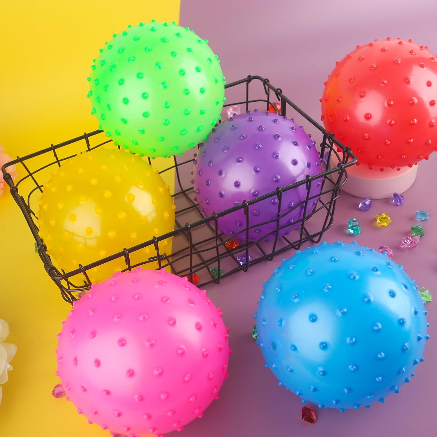 LOVEINUSA 8PCS Bounce Balls for Kids Party Favors