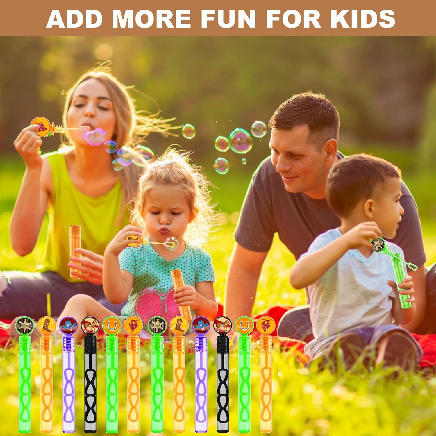 30 Pcs Western Cowboy Party Favors Mini Bubble Wand