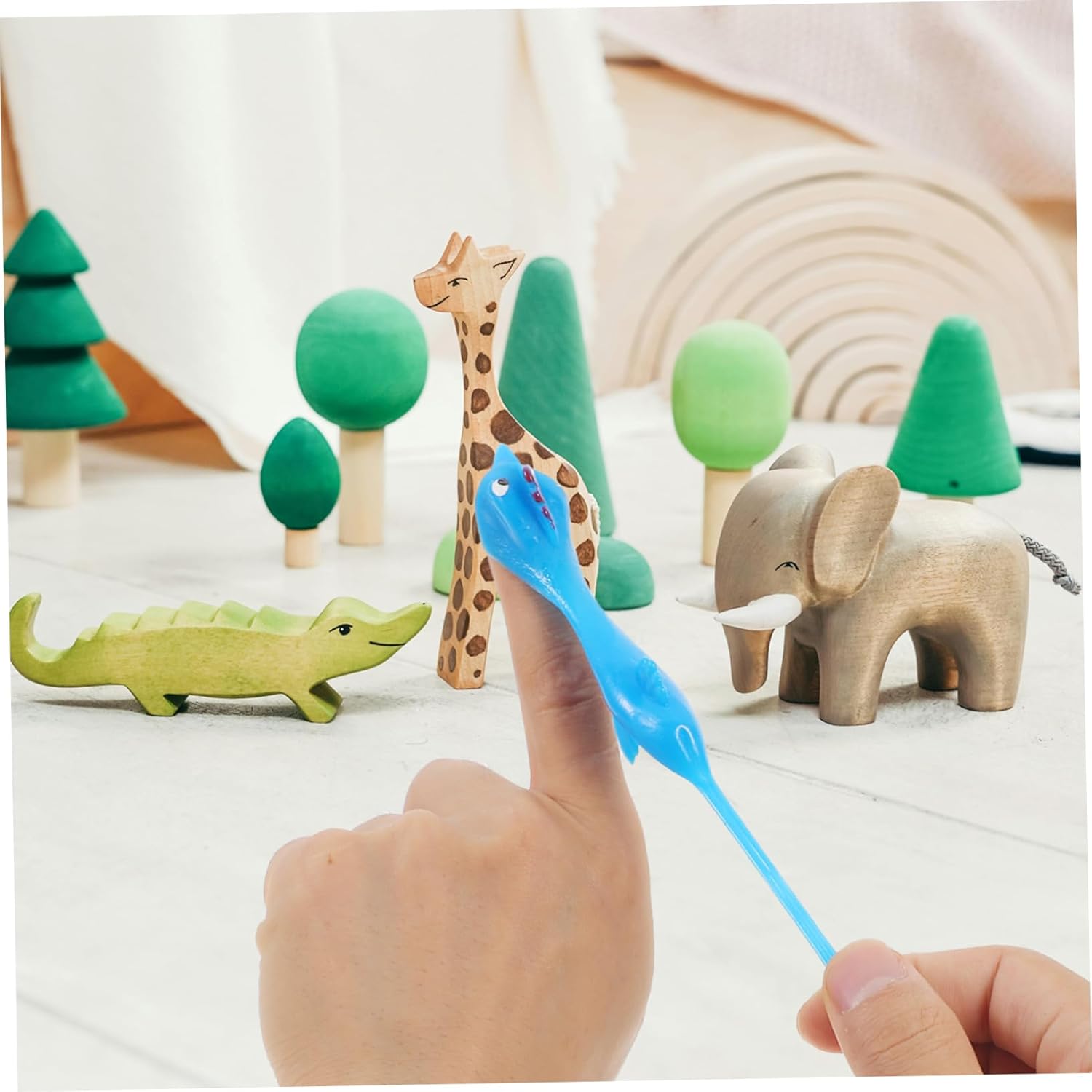 25pcs Elastic Finger Chicken Toys for Kids Parties and Fun