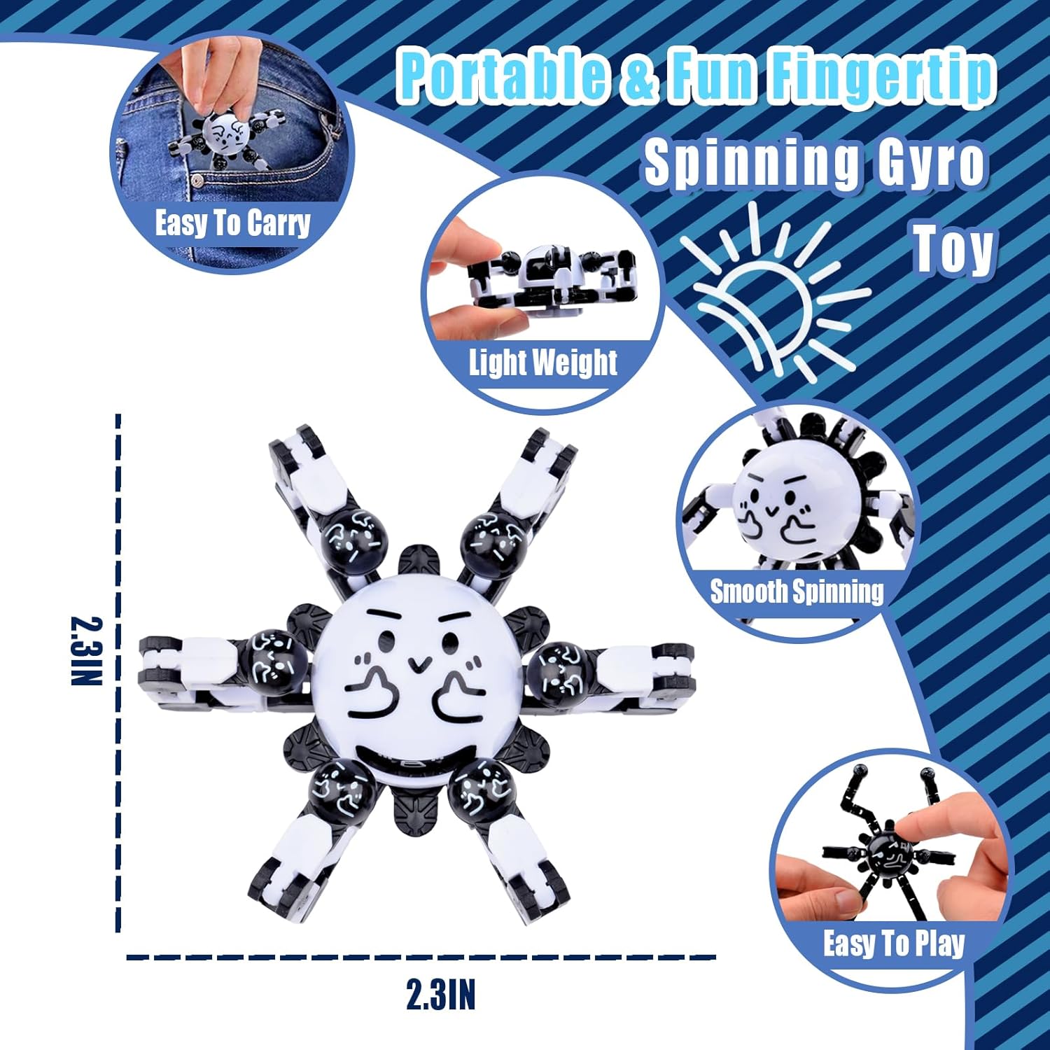 Transformable Fidget Spinners for Adults and Kids