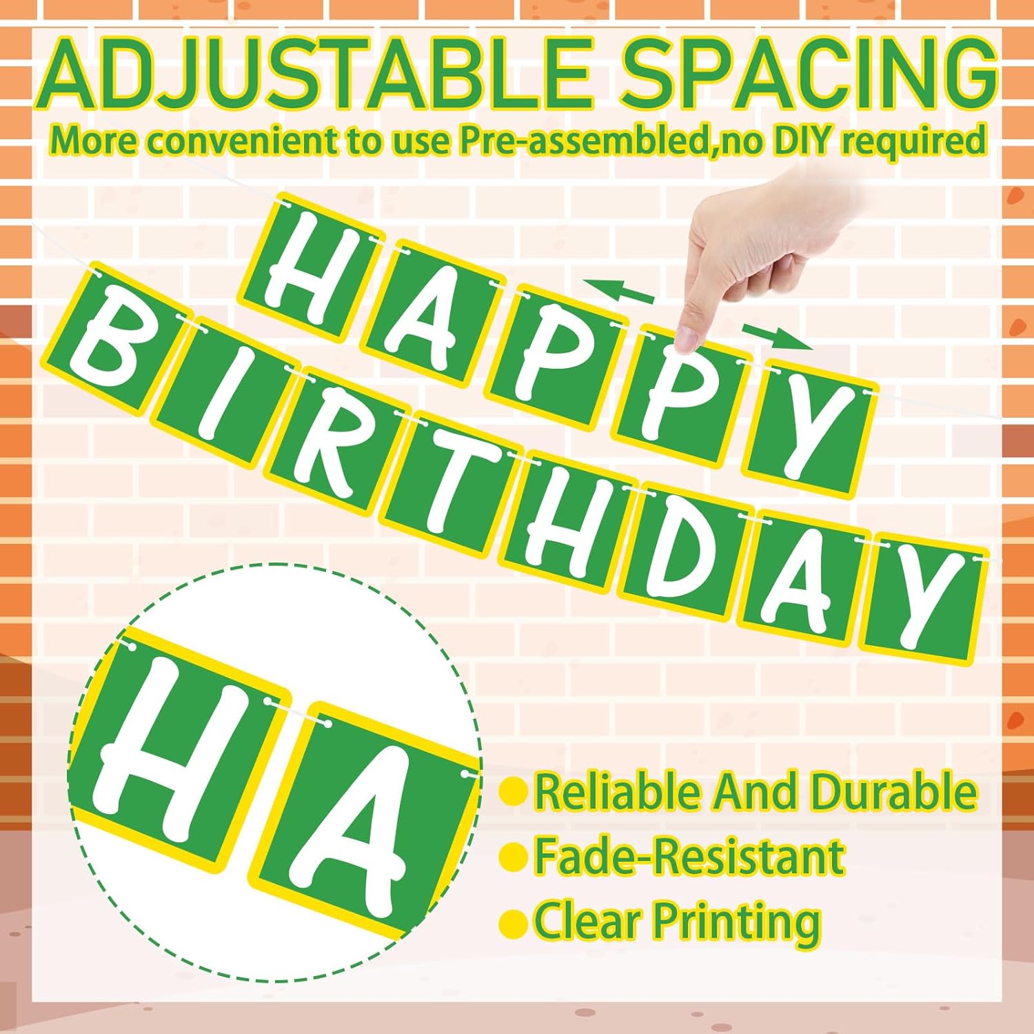 Breling Friends Birthday Banner Street Theme Decor