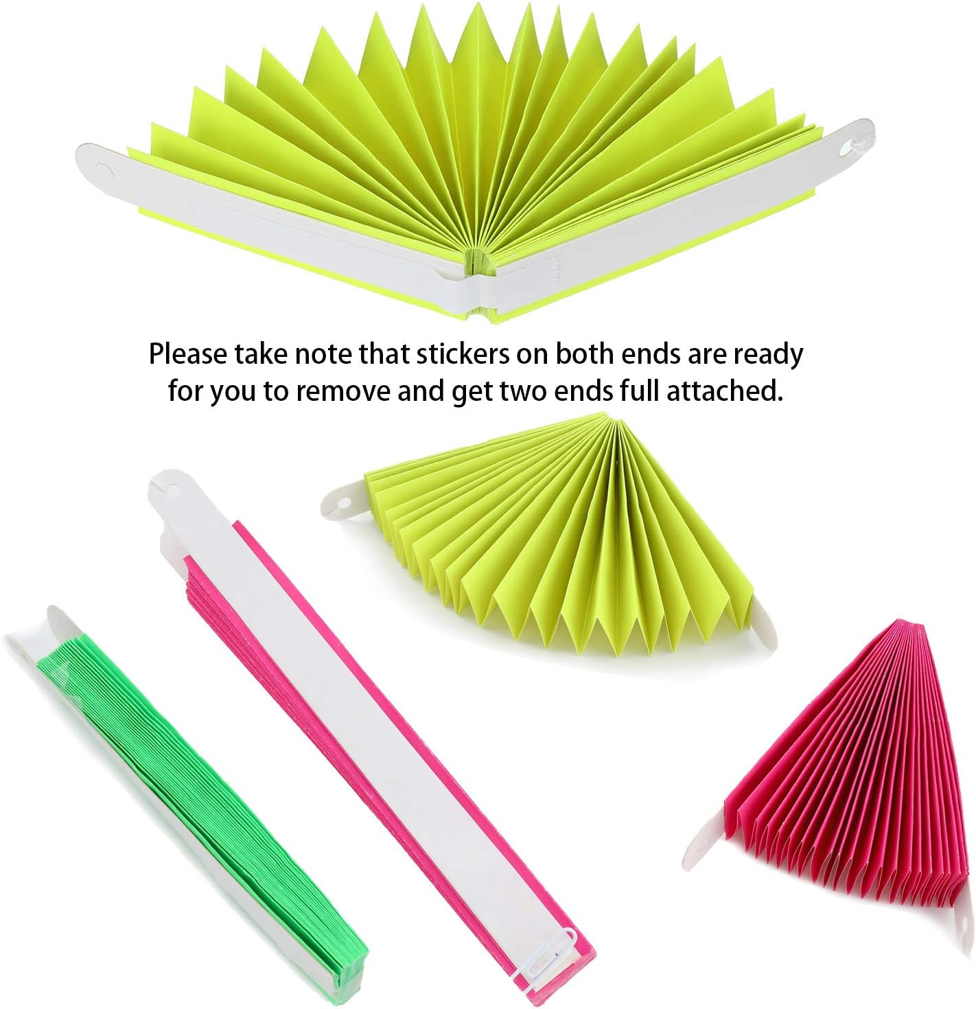Glow Neon Paper Fans Set of 6 for Parties