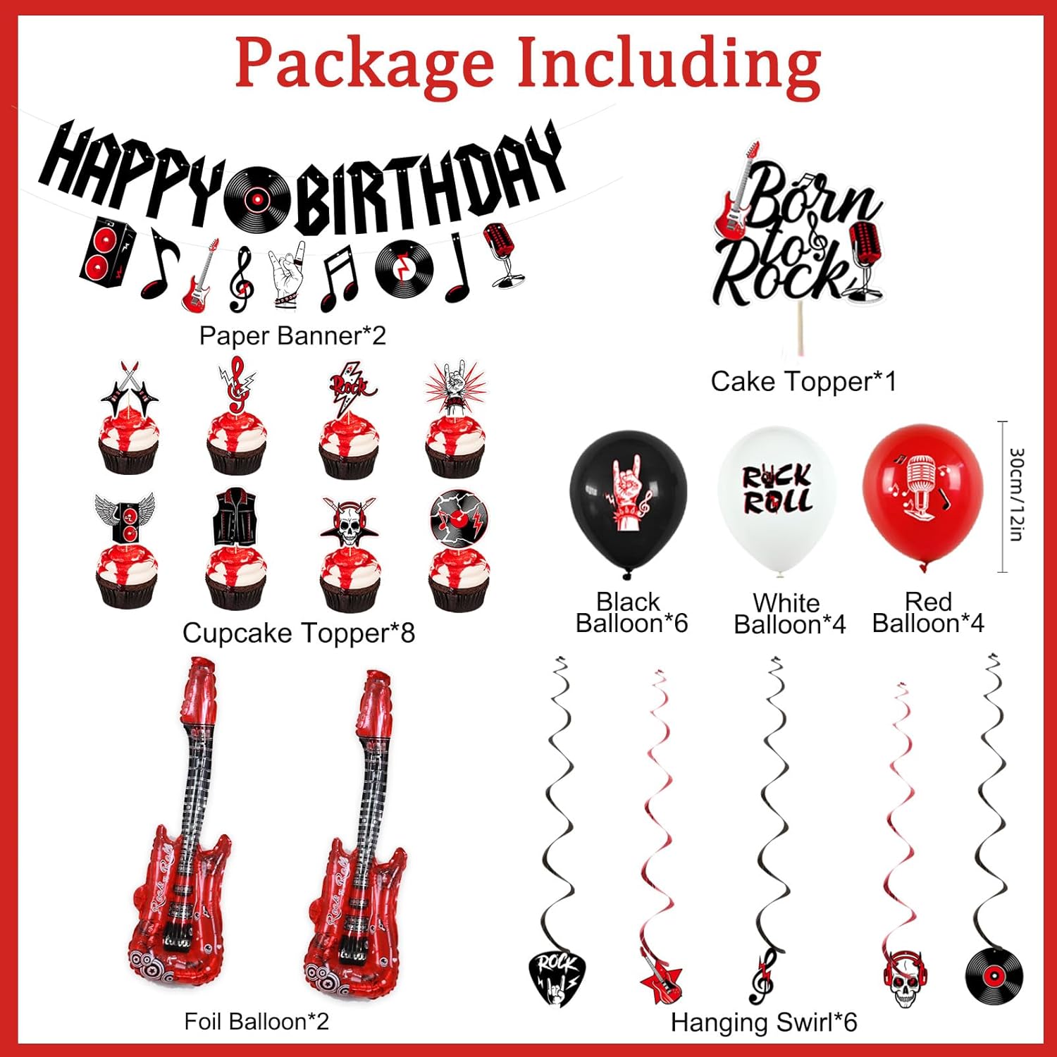 Crenics Rock and Roll Birthday Party Decorations