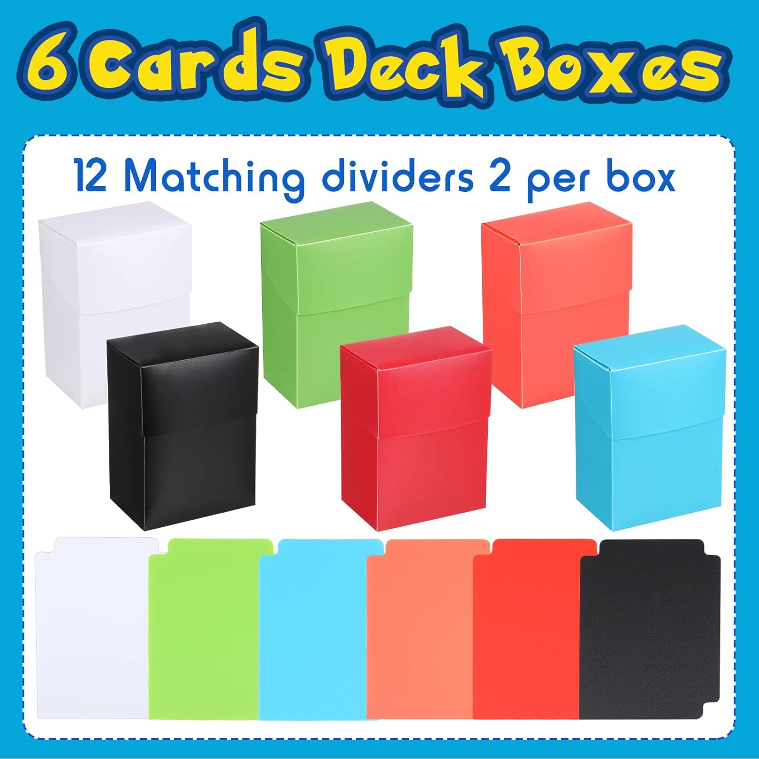 Frienda 6 Pcs TCG Deck Box with 12 Dividers