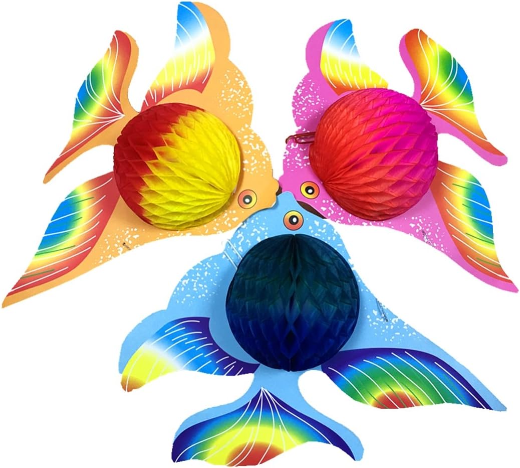 GuassLee 10pcs Tissue Fish Decorations 10 Inch
