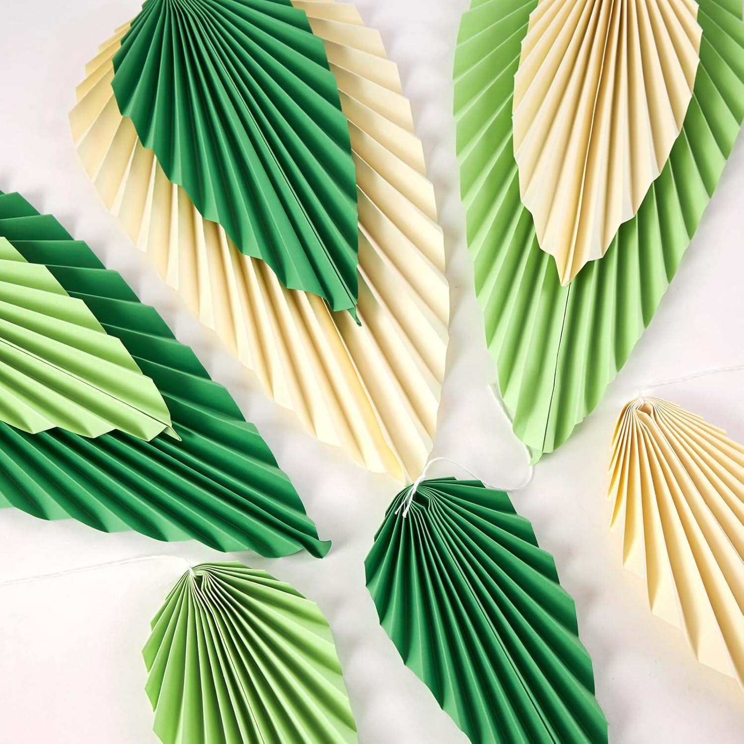 Hanging Paper Fans Leaf Set for Spring Decorations