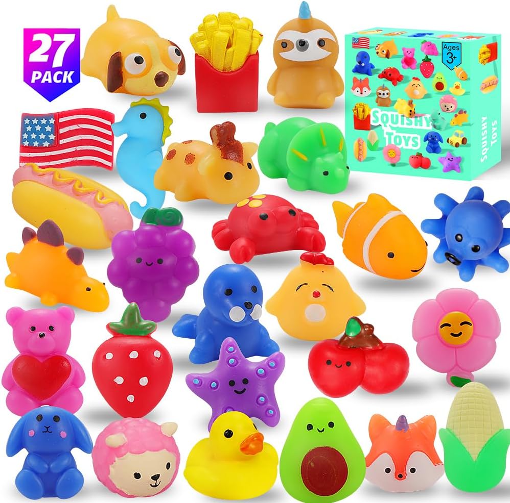 27 Pack Squishy Toys for Kids 8-12 Birthday Party Favors