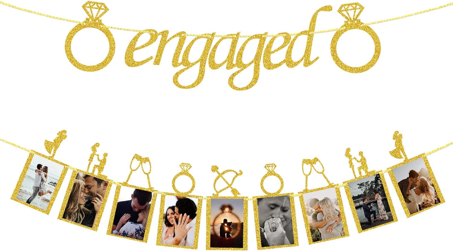 Romantic Wedding Decor Banners with Photo Frames