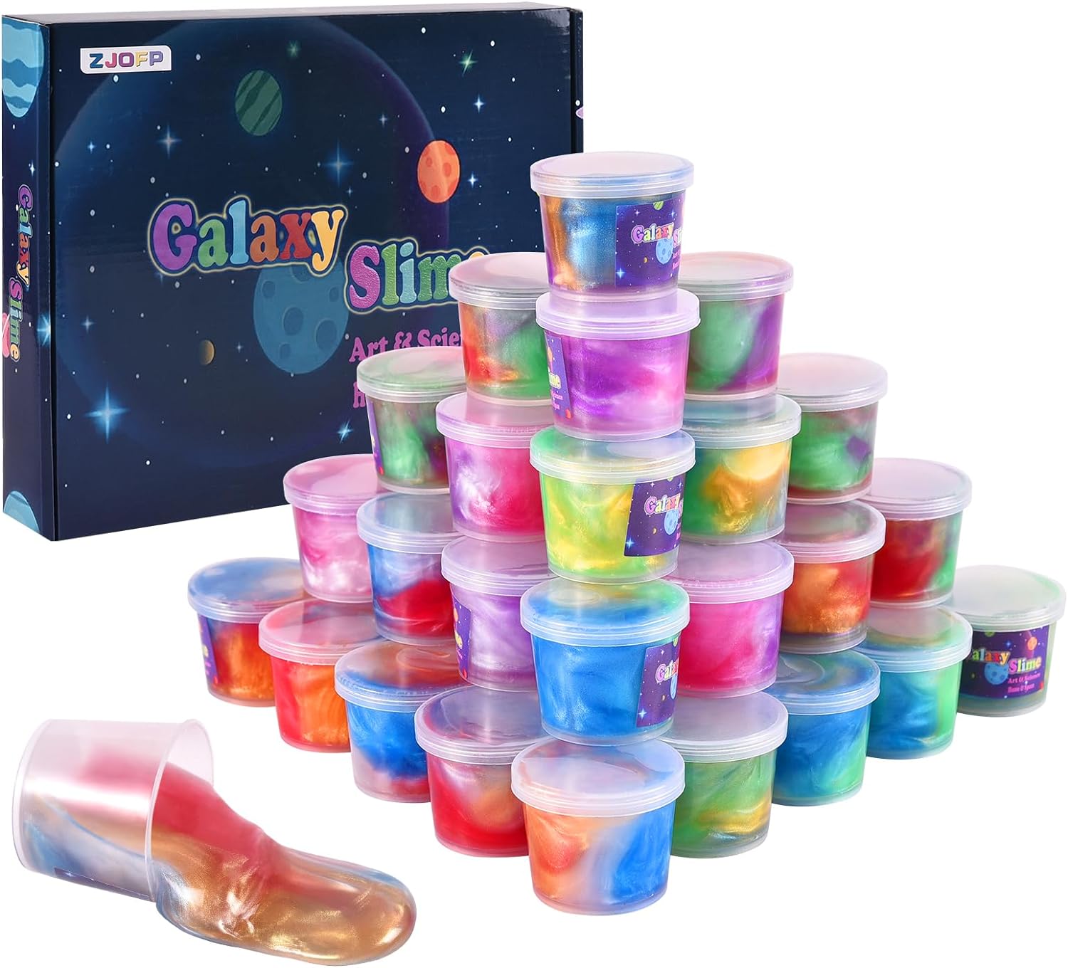 Kids Galaxy Slime Kit 30 Pack Bulk Stress Relief Putty Toy