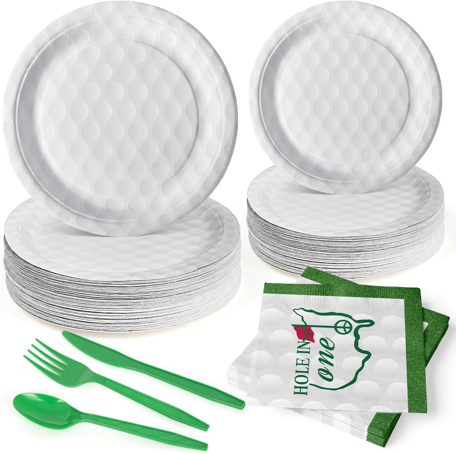 144 Pcs 3D Golf Ball Party Supplies Set