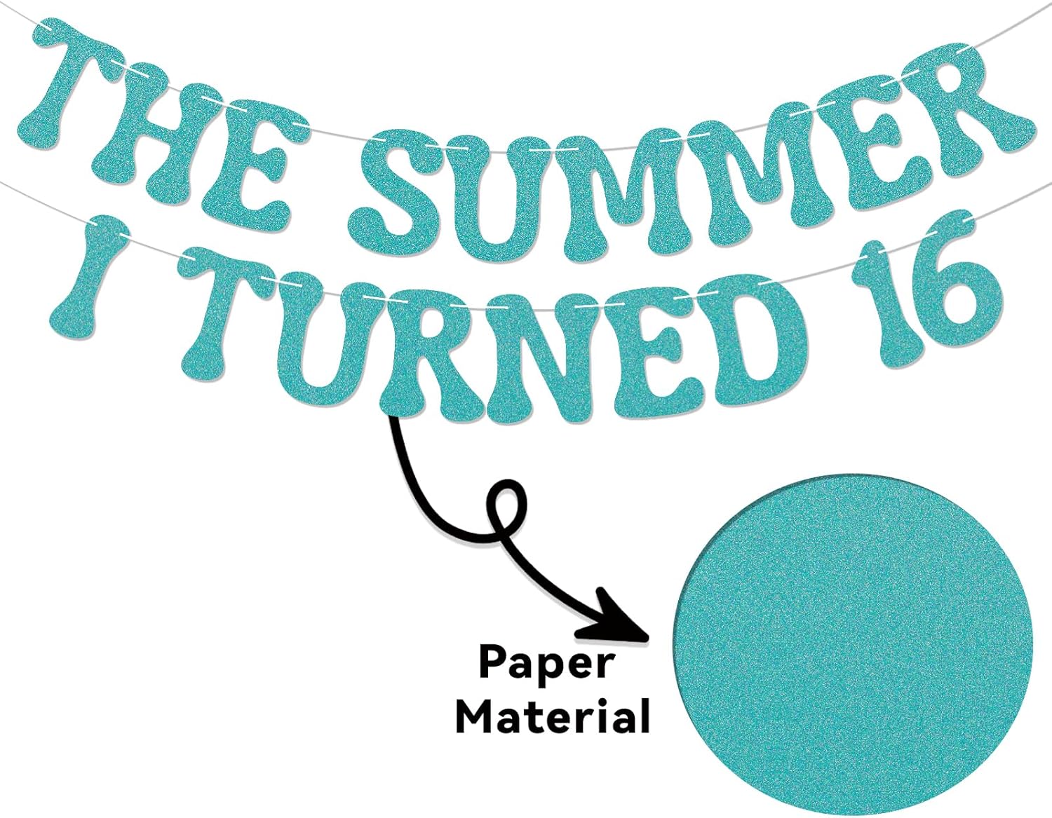 The Summer I Turned 16 Glitter Banner