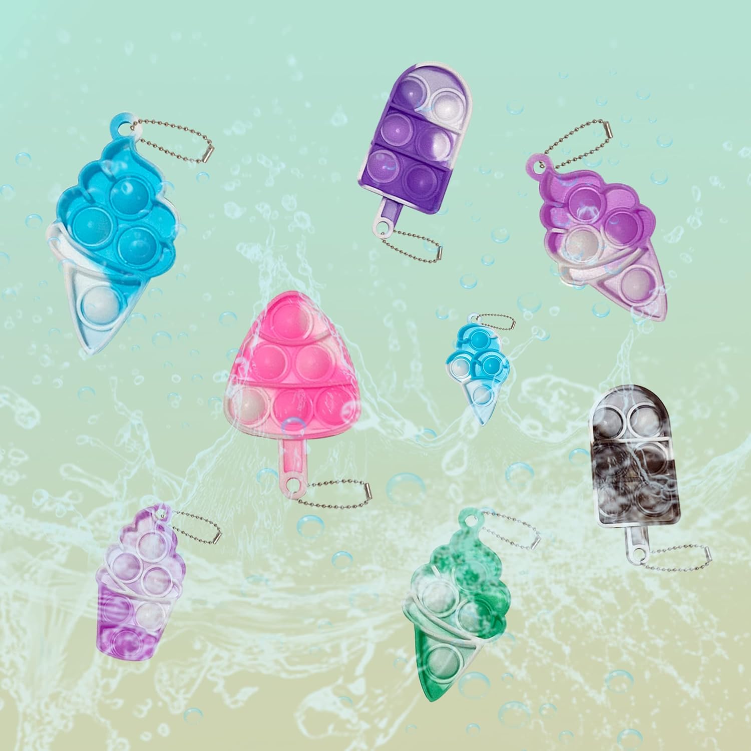 20 Pcs Pop Keychain Fidget Toys for Stress Relief and Anxiety