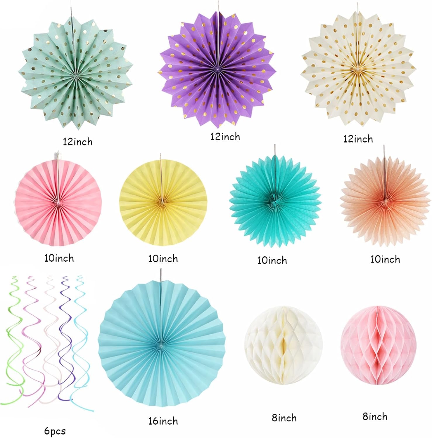 Pastel Rainbow Party Decorations 33pcs Kit