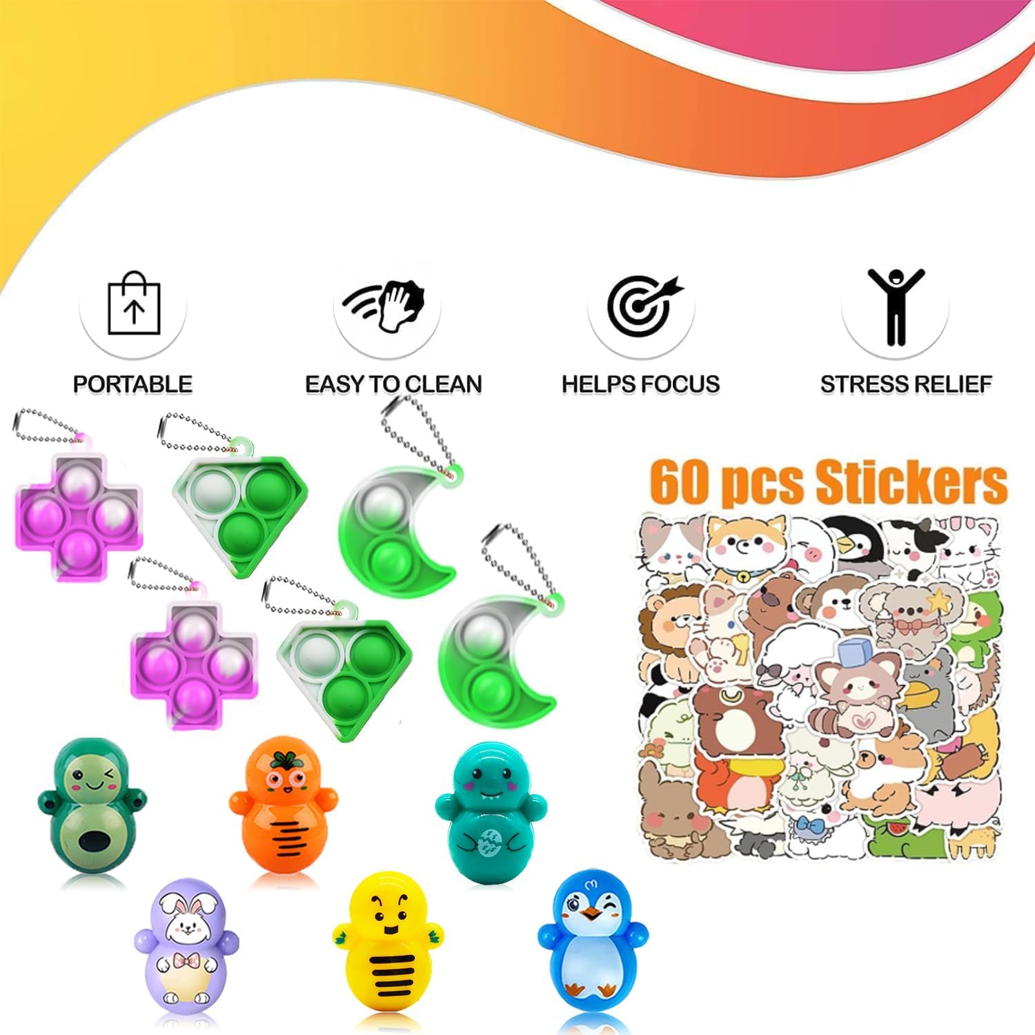 130 Pcs Party Favors for Kids Fidget Toys Classroom Prizes