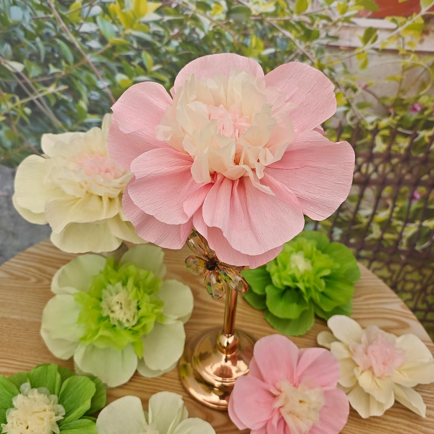 Mybbshower Crepe Paper Flowers for Decor