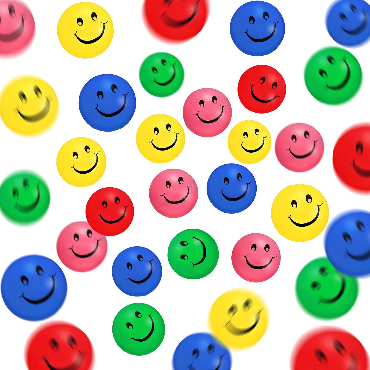 Zhanmai 100 Piece Smile Face Stress Balls for Kids Adults