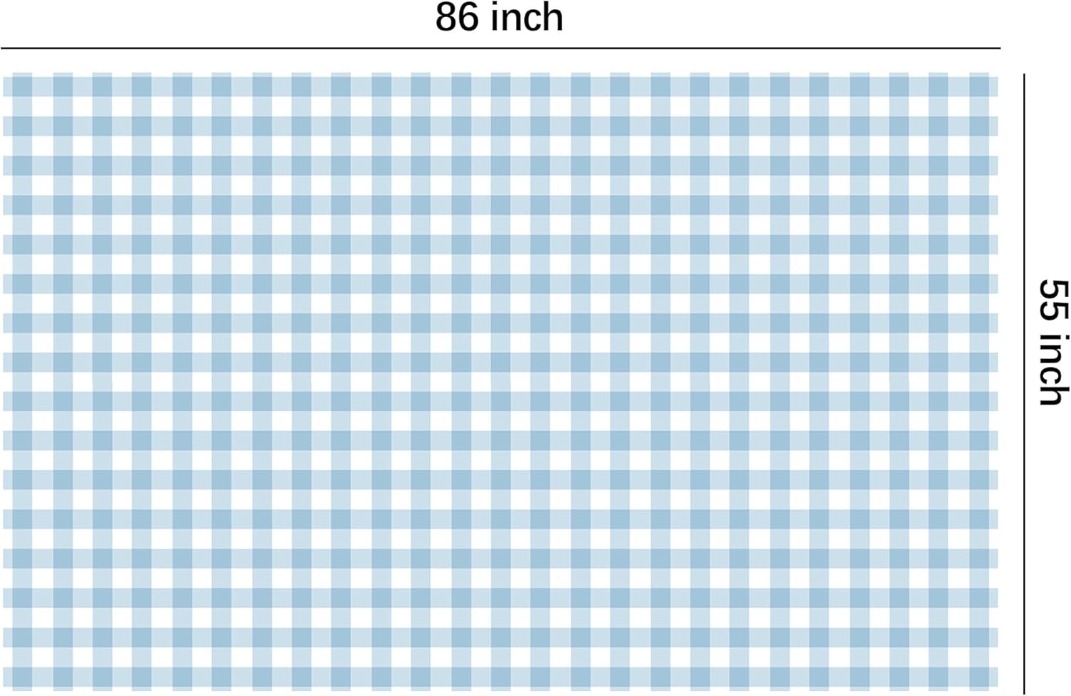 Light Blue Gingham Tablecloths 3 Pack Disposable Party Supplies