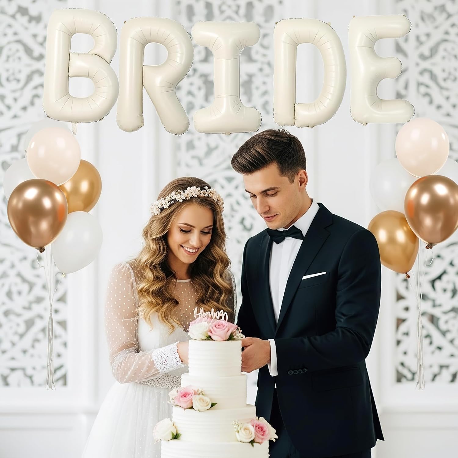 40 Inch Bride Balloons Set for Wedding Decor