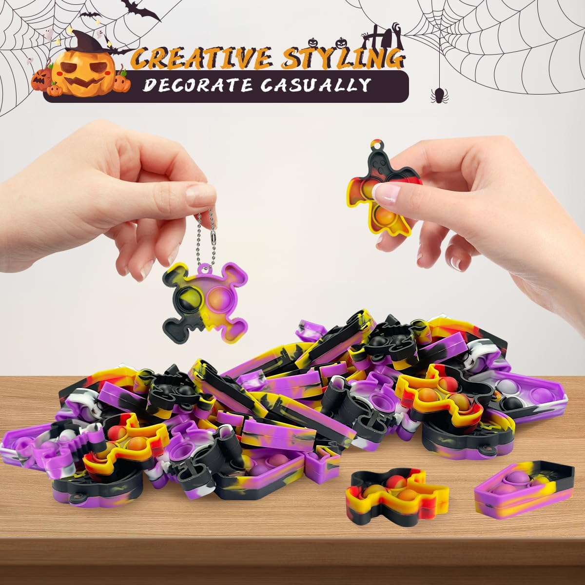 ONKULL Halloween Pop Fidget Toys 30 Pack Party Favors