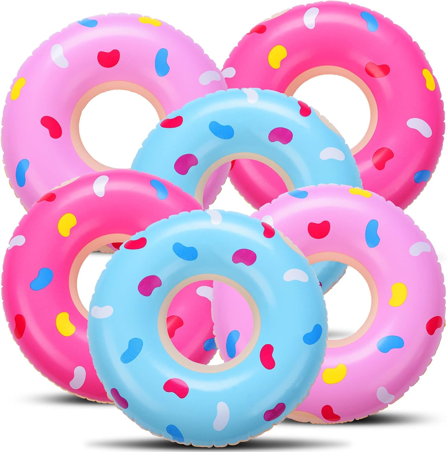 Civaner Mini Inflatable Donut Decorations 6 Pack