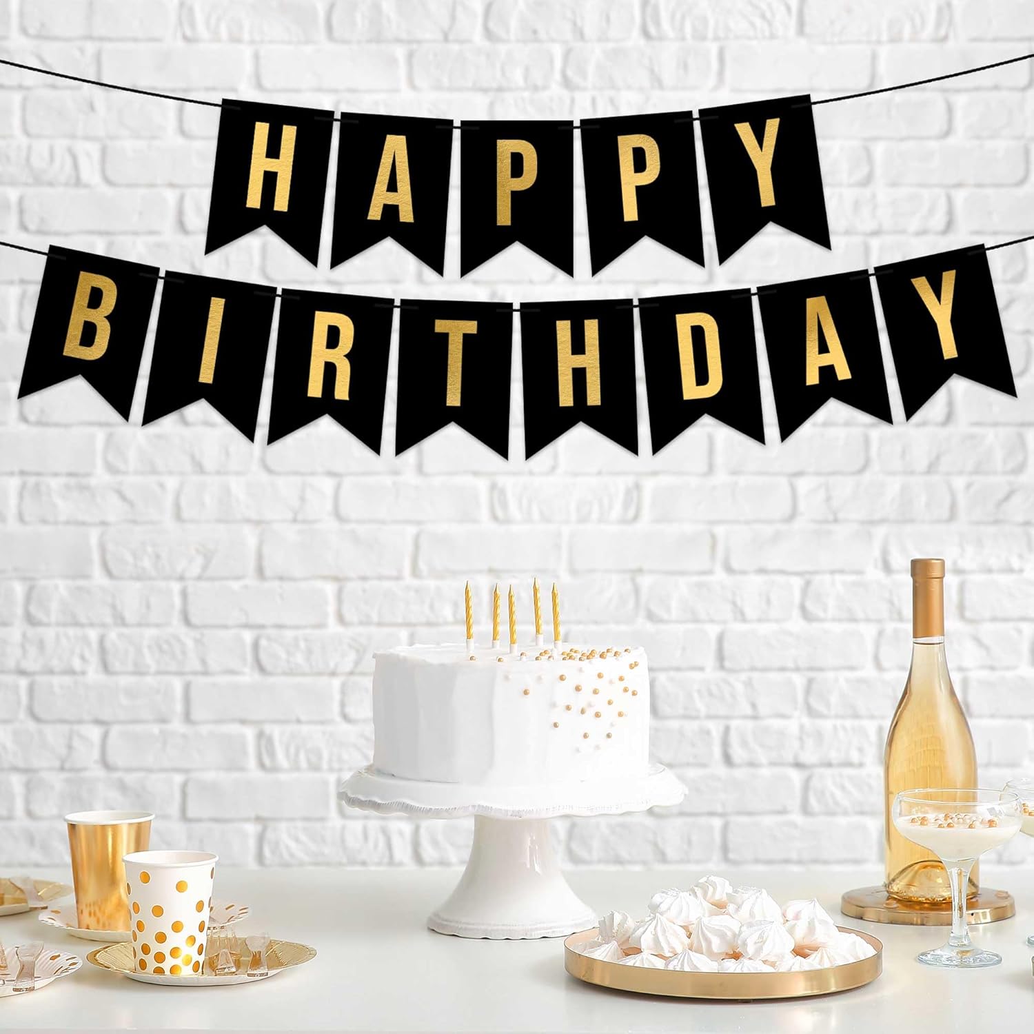 Pre-Strung Happy Birthday Banner - No DIY Required