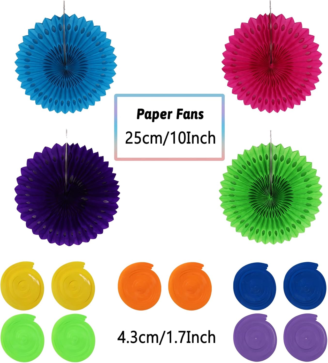 ZERODECO Fiesta Party Decor Kit with Fans Pom Poms Garland