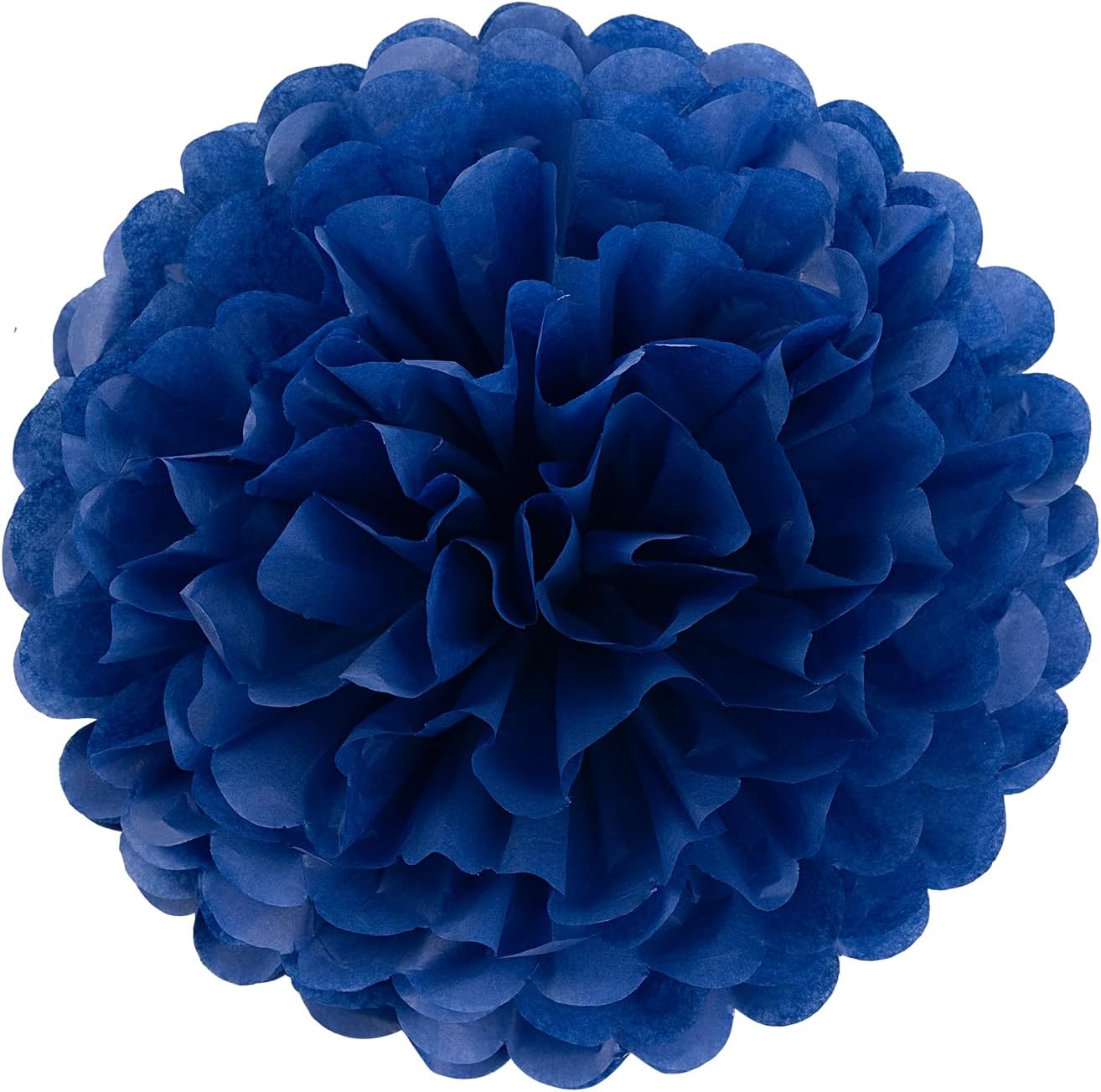 MISU 10 Inch Orange Navy Blue Tissue Paper Pom Poms