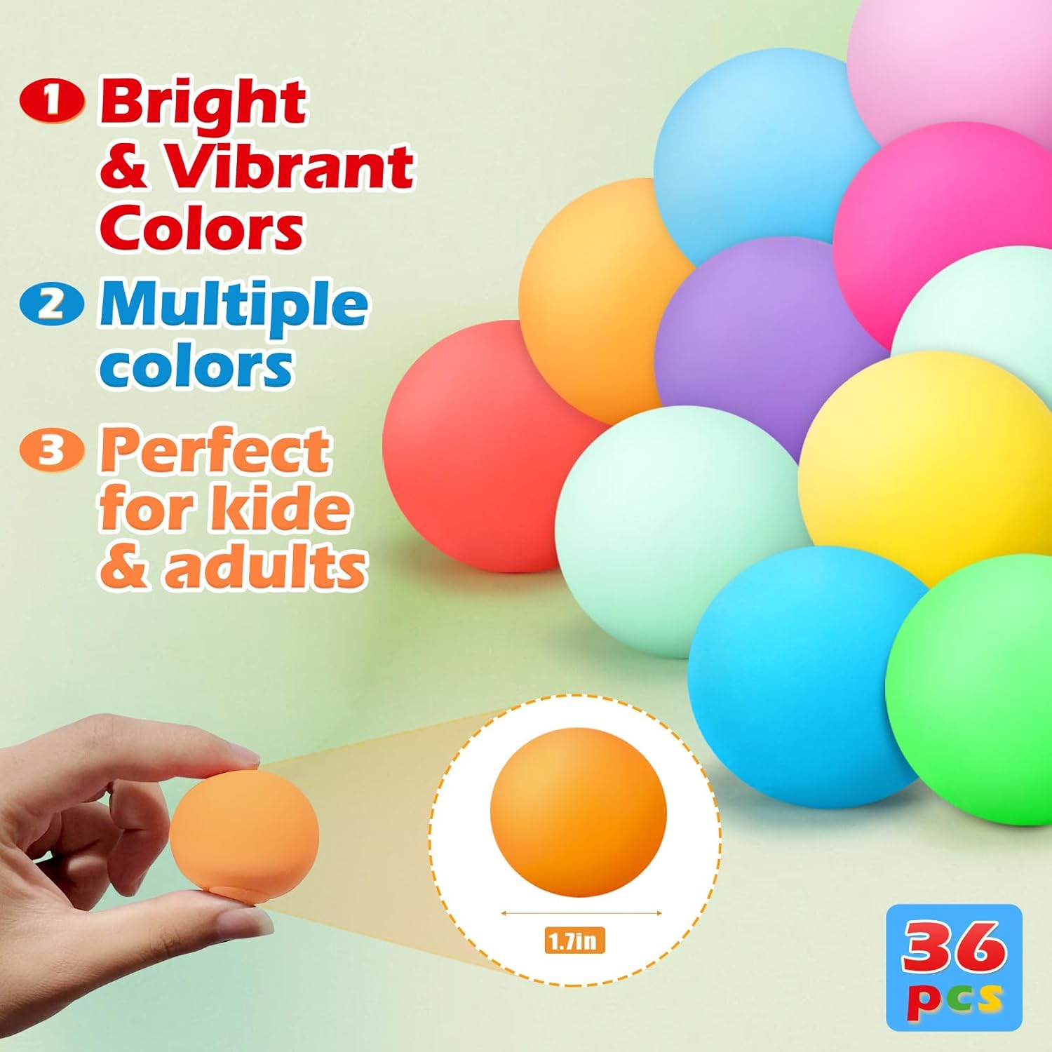 36Pcs Stress Balls Set for Adults and Kids