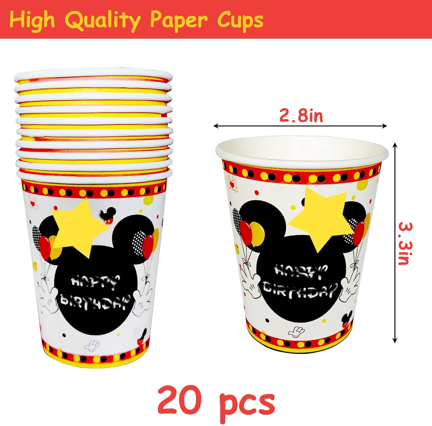 117 Pcs Cartoon 2nd Birthday Party Decor Kit