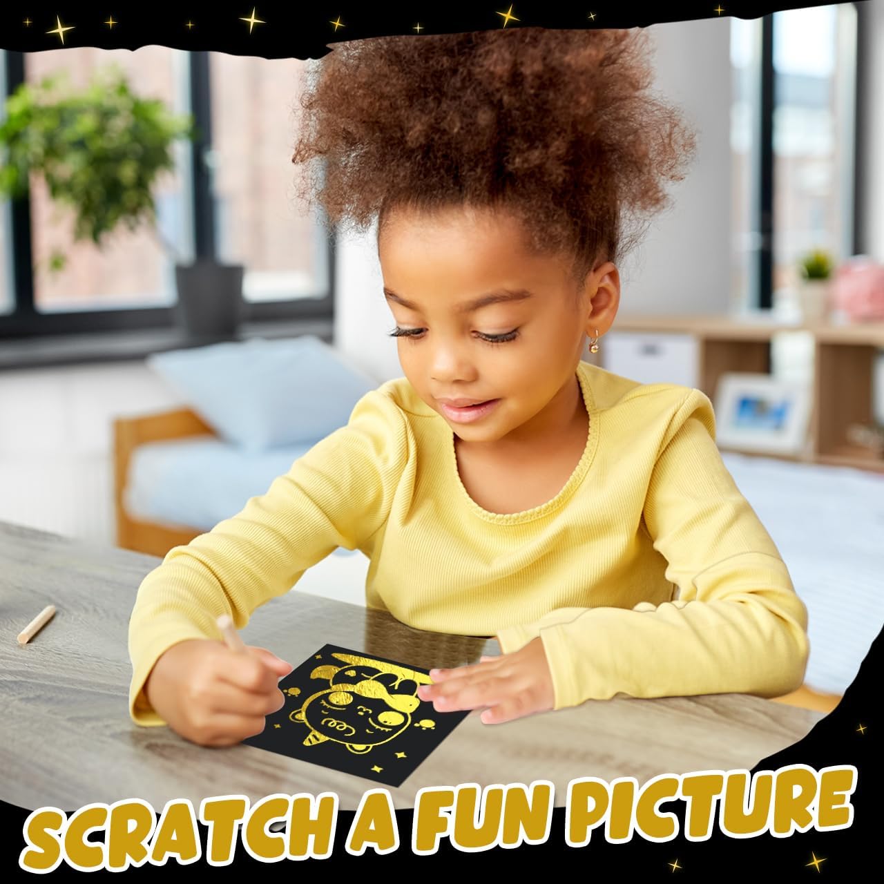 ZMLM Gold Scratch Art Notes 160 Pcs Mini Party Favors