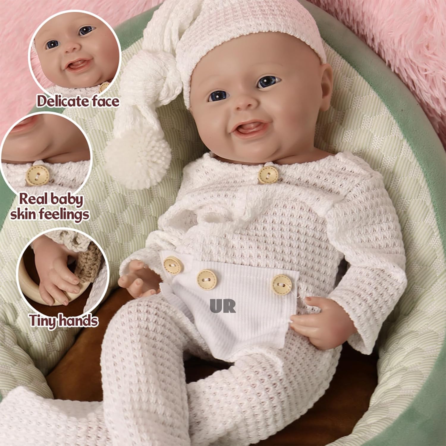 18 Inch Realistic Silicone Reborn Baby Doll Girl