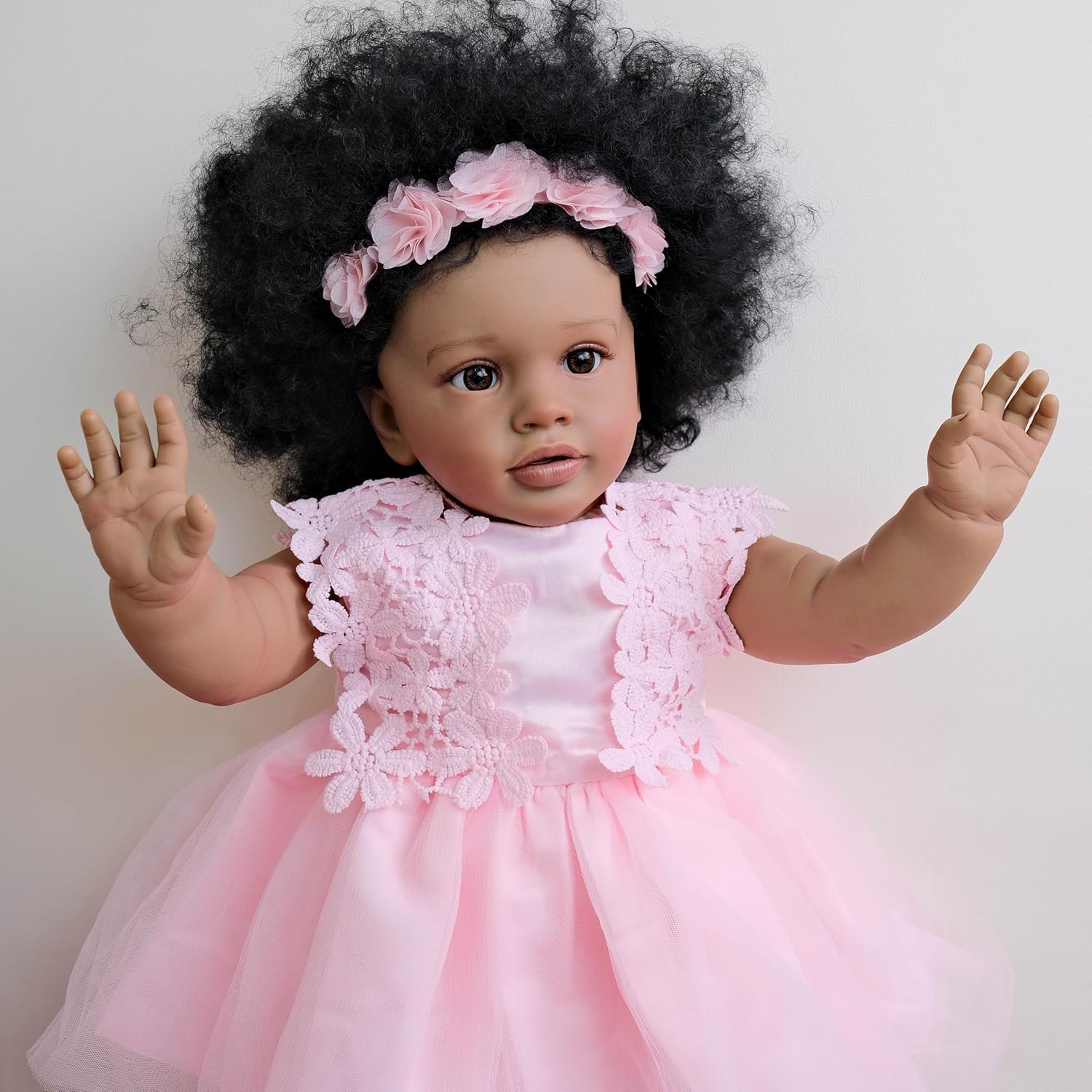 RXDOLL Realistic 26 Inch Black Girl Baby Doll