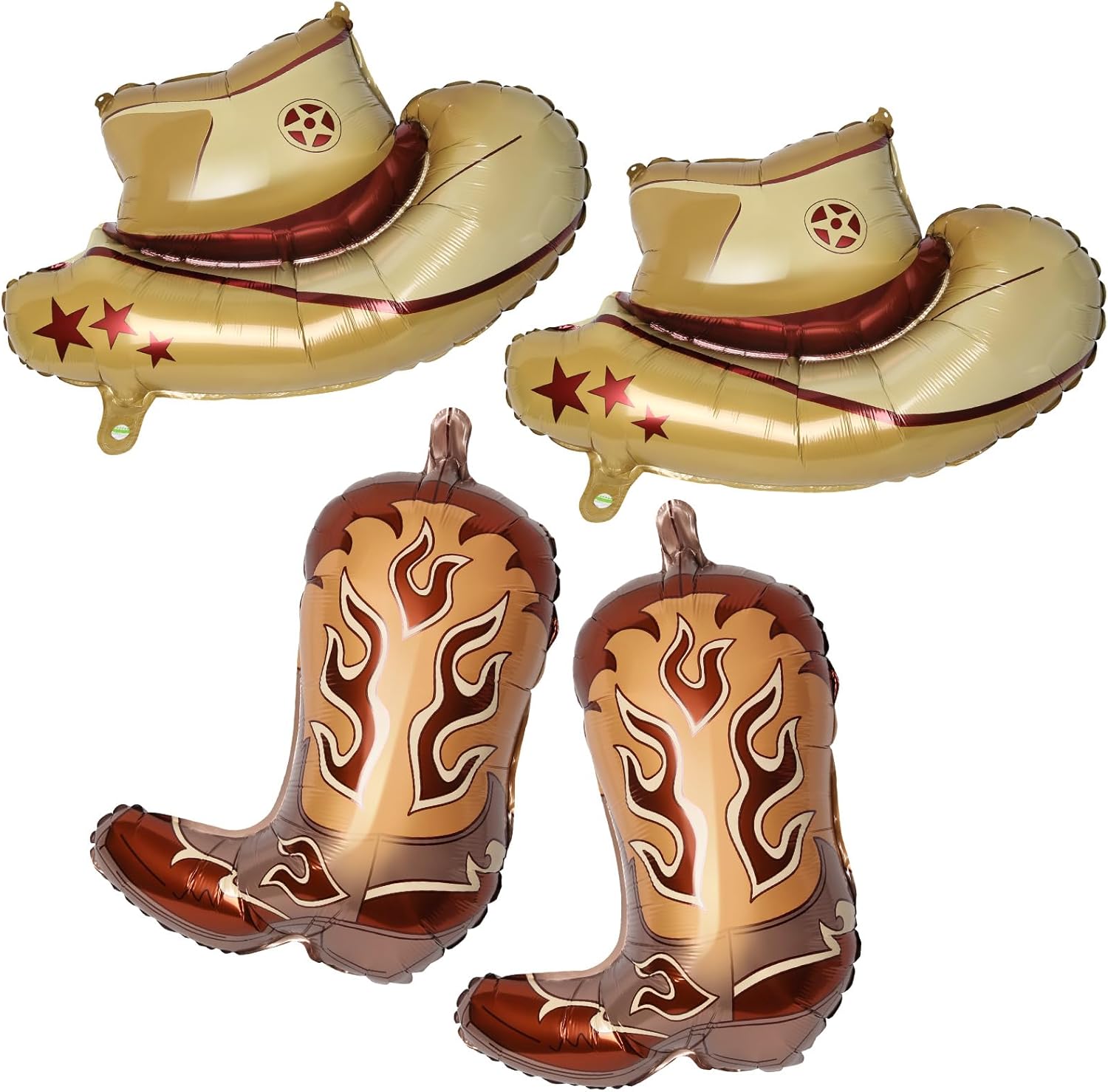 Lidmada 4Pcs Western Cowgirl Party Balloons