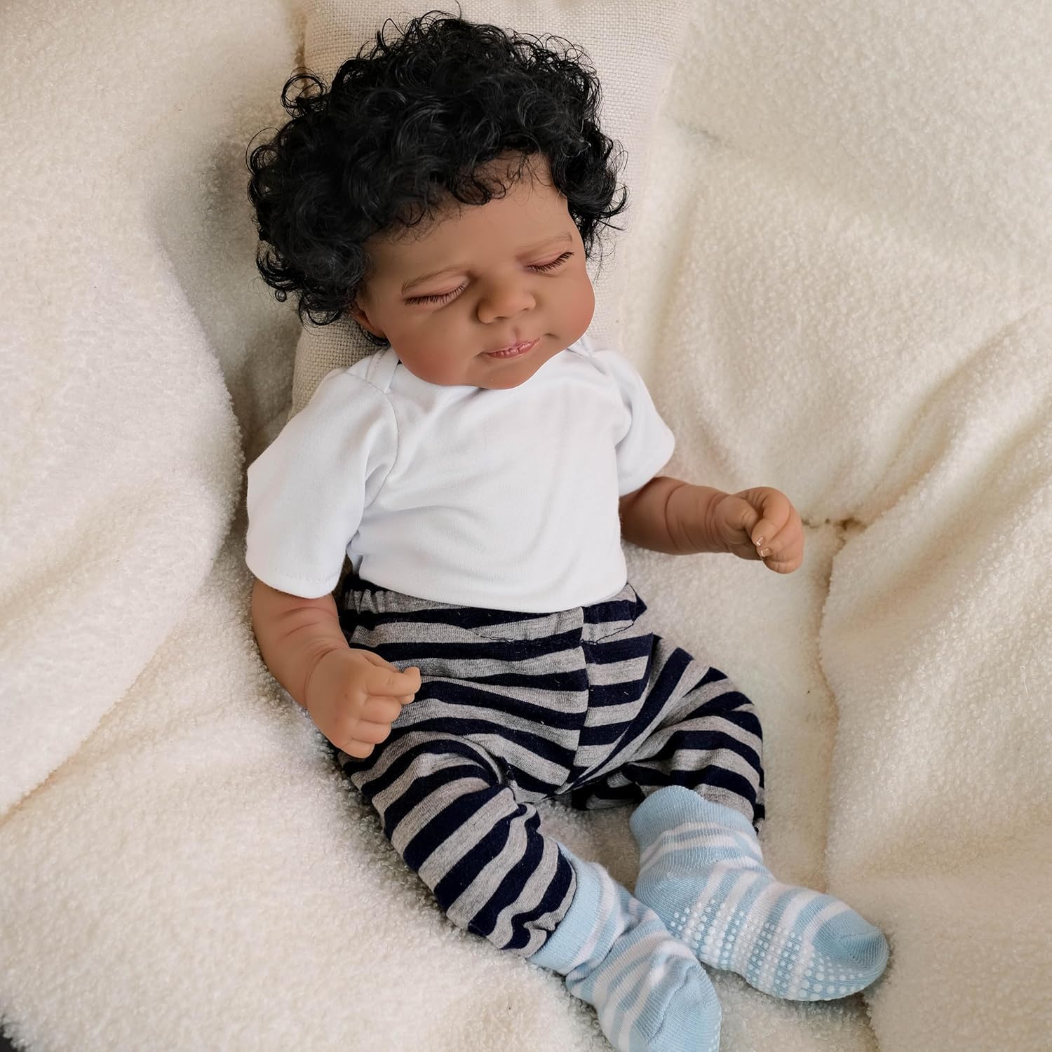 RXDOLL 18 Inch African American Reborn Baby Doll