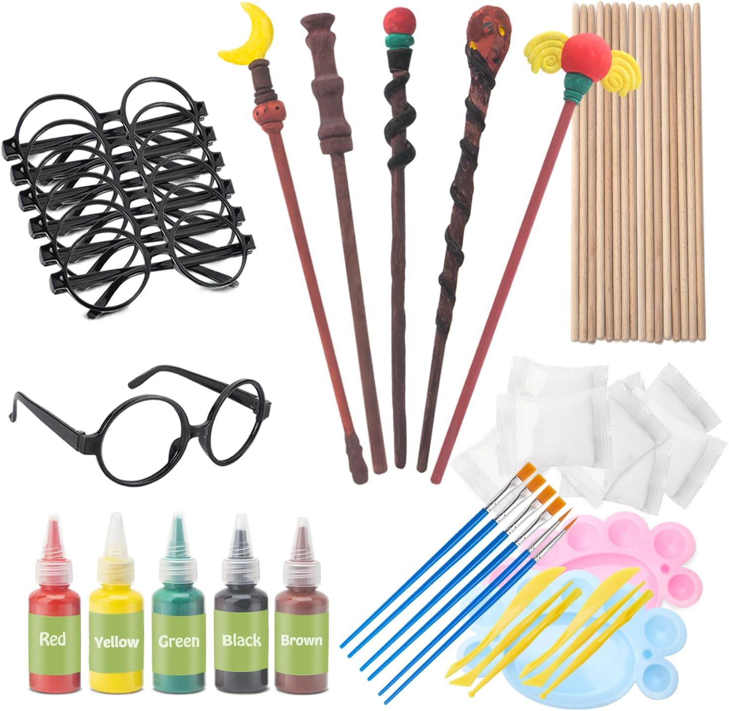 Col-Pary DIY Magic Wand Craft Kit 63 PCS