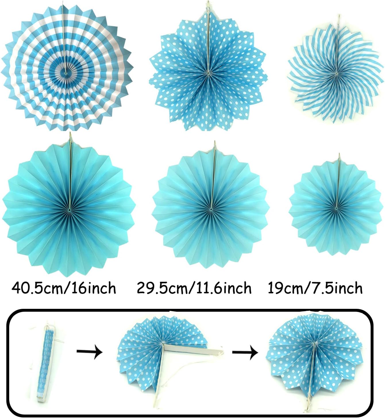 ZERODECO Blue Party Decorations 21 Pcs