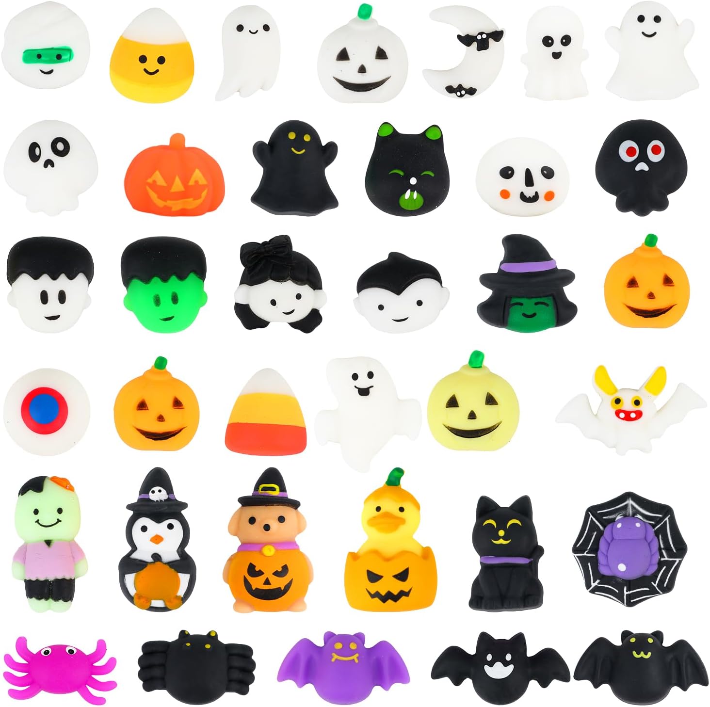 36 PCS Halloween Mochi Squishy Toys Set
