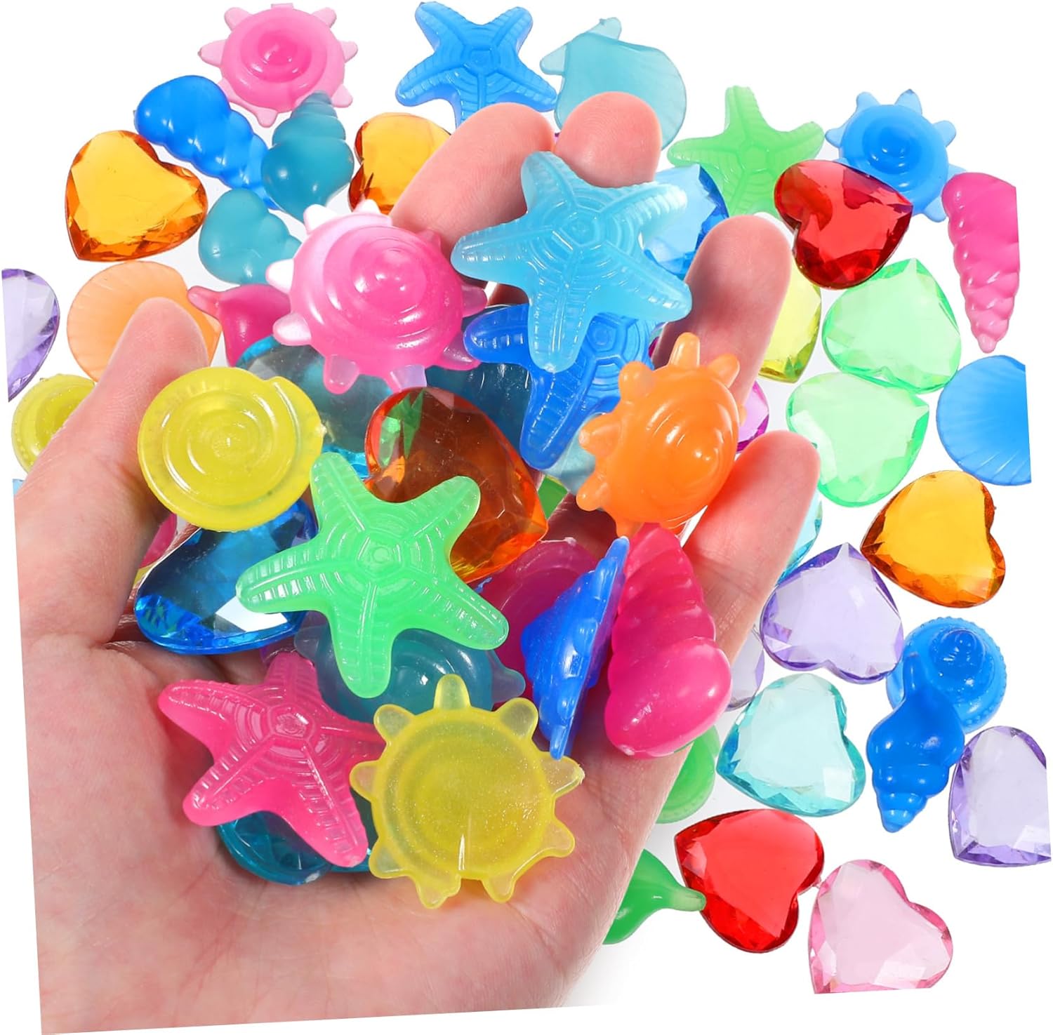 Yarnow Plastic Diamonds Pool Gems Treasure Chest Diving Accessories