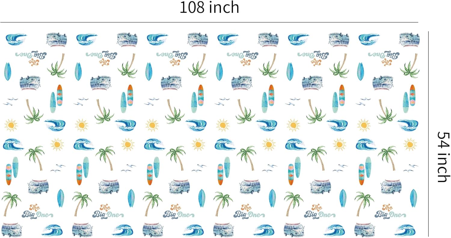 Surf First Birthday Party Tablecloth Set 3 Pack