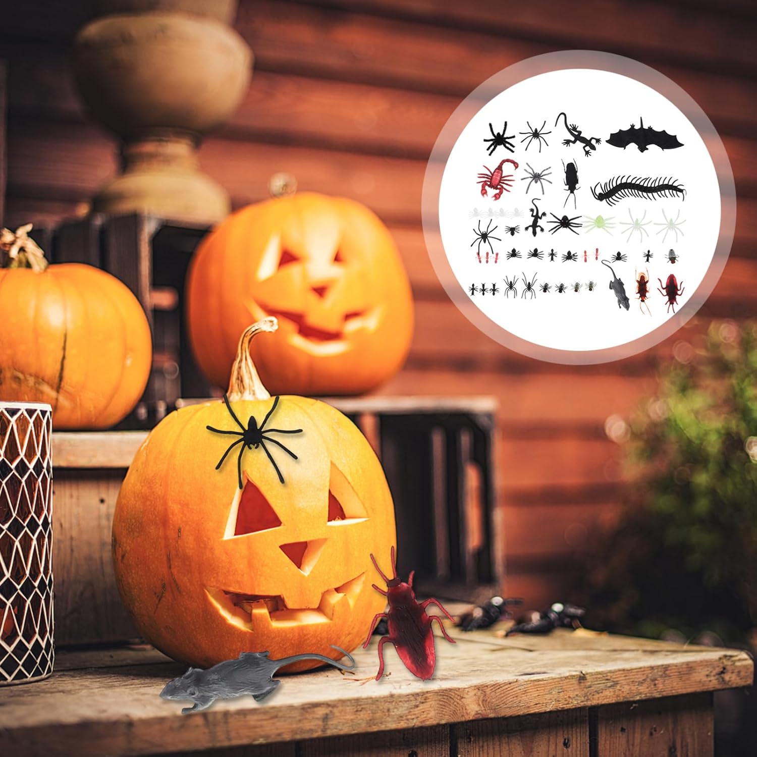 Totority Hyper-Realistic Bugs 44PCS Scary Prop Set