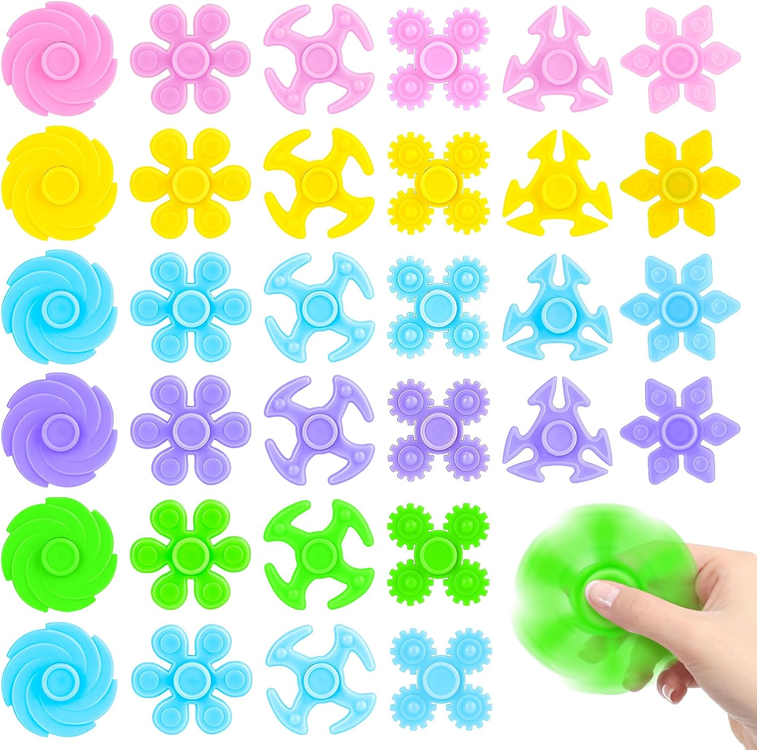 Nicknack 60PCS Fidget Spinners Bulk Toys for Kids and Adults