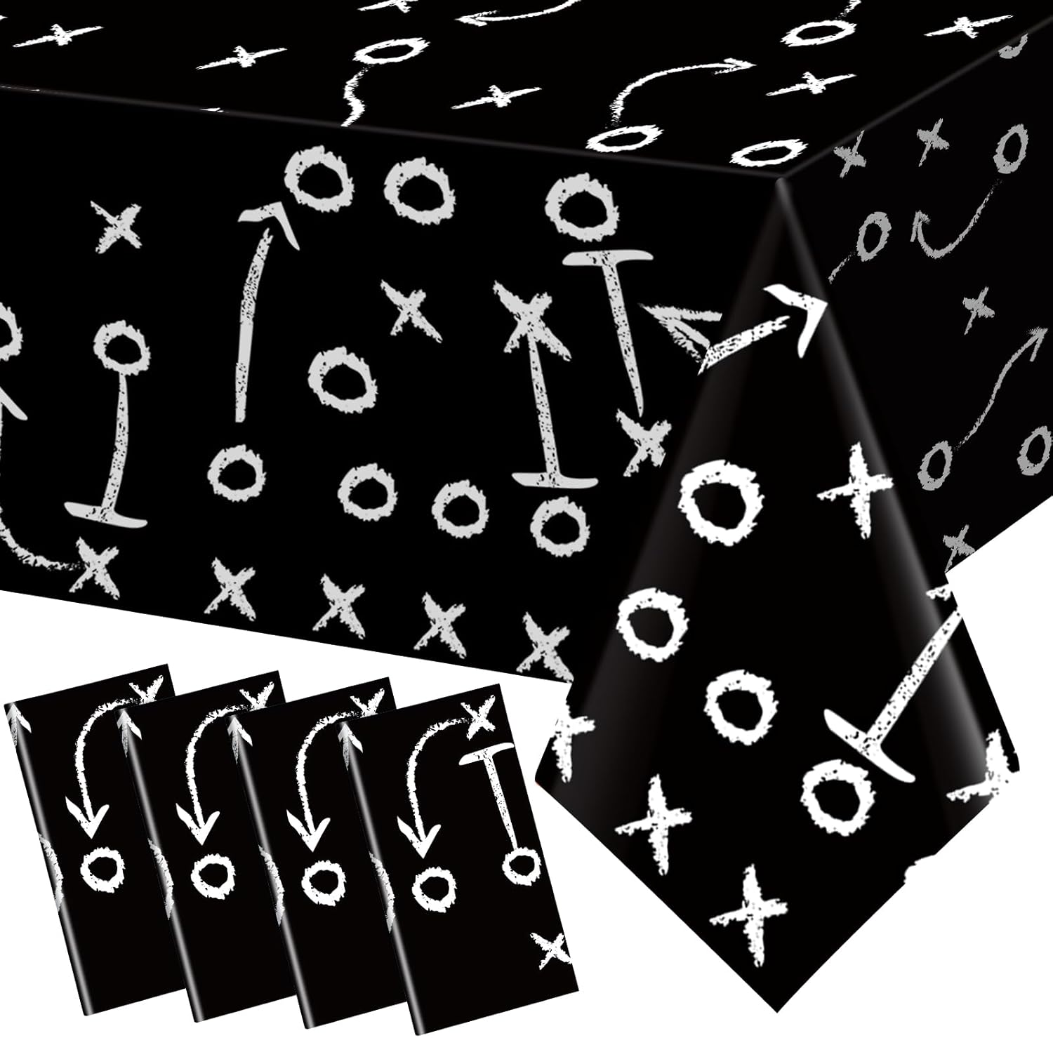 4 Pack Football Tablecloths for Parties