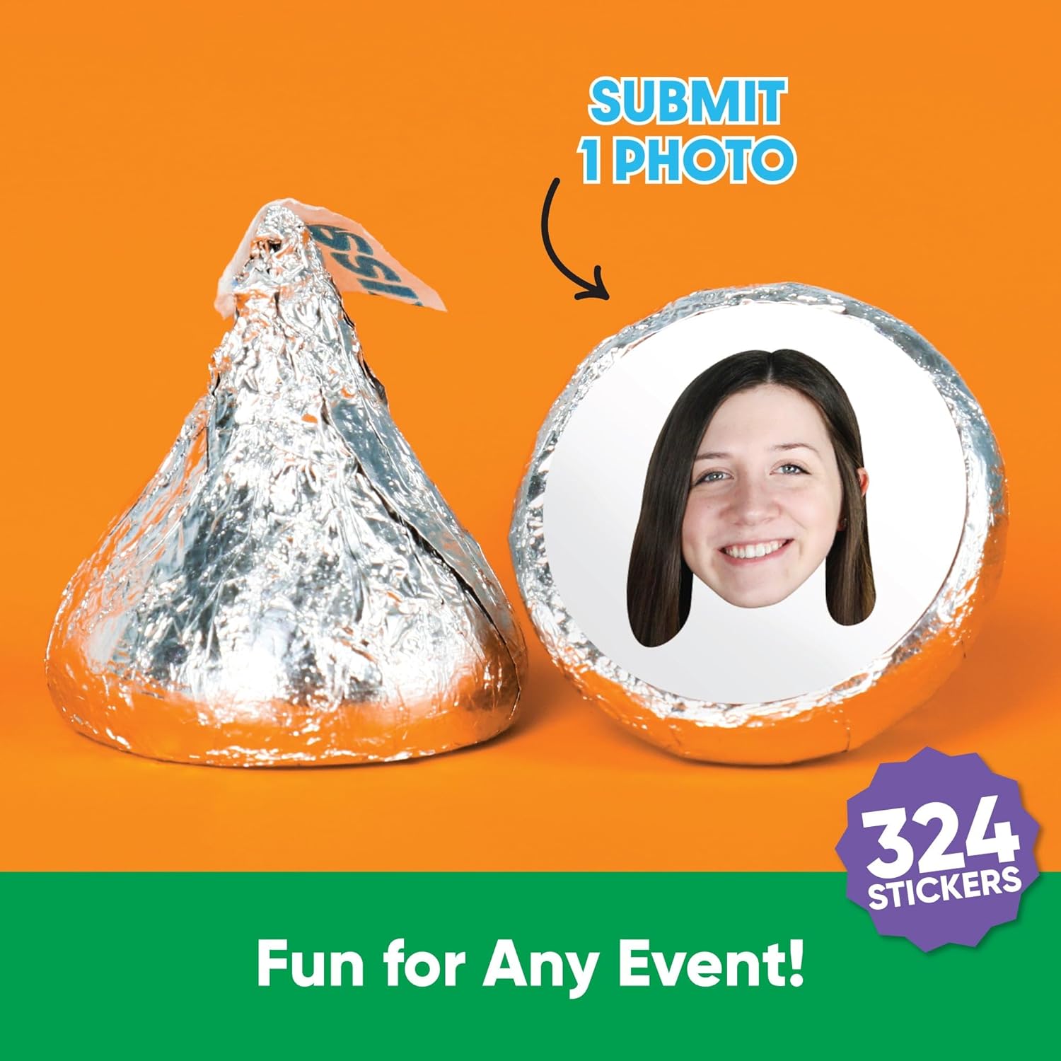 Custom Fun Face Candy Stickers with Personalized Design
