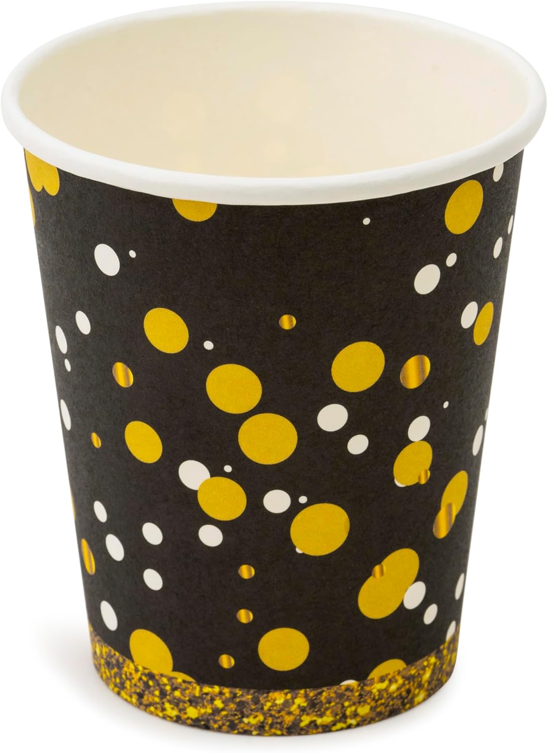 Royal Bluebonnet Black and Gold Birthday Plates Set of 24