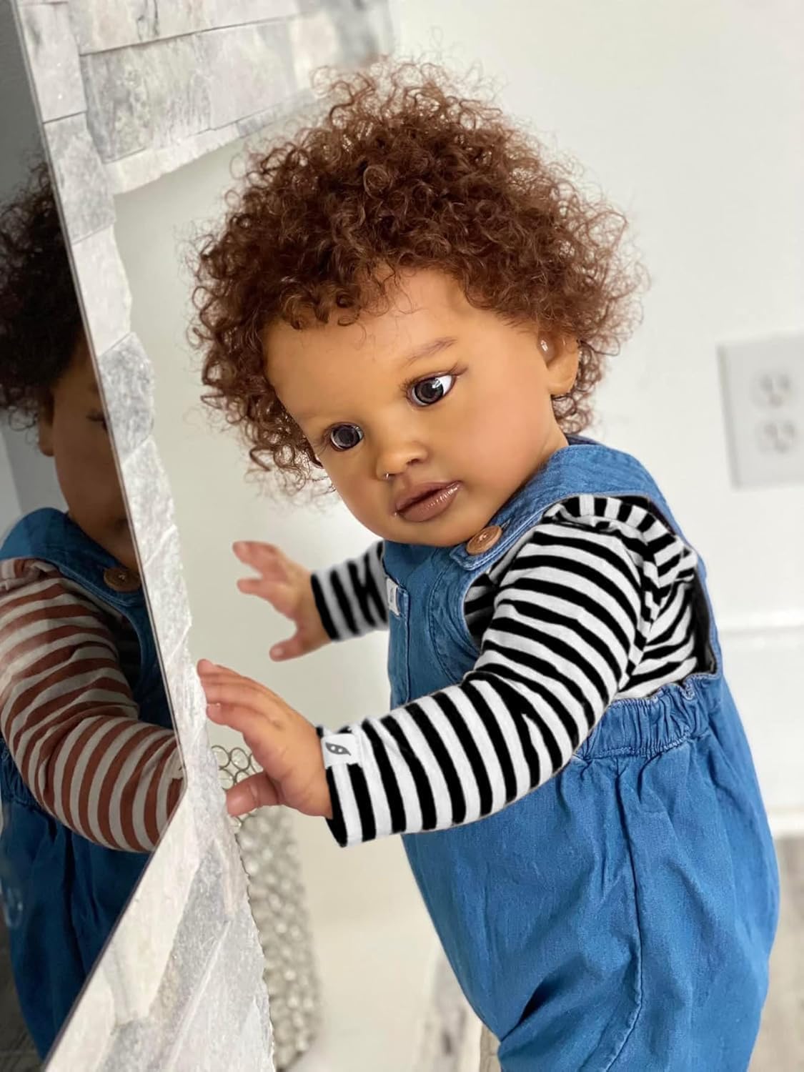 RXDOLL Reborn Baby Doll Black Boy 26 Inch Realistic