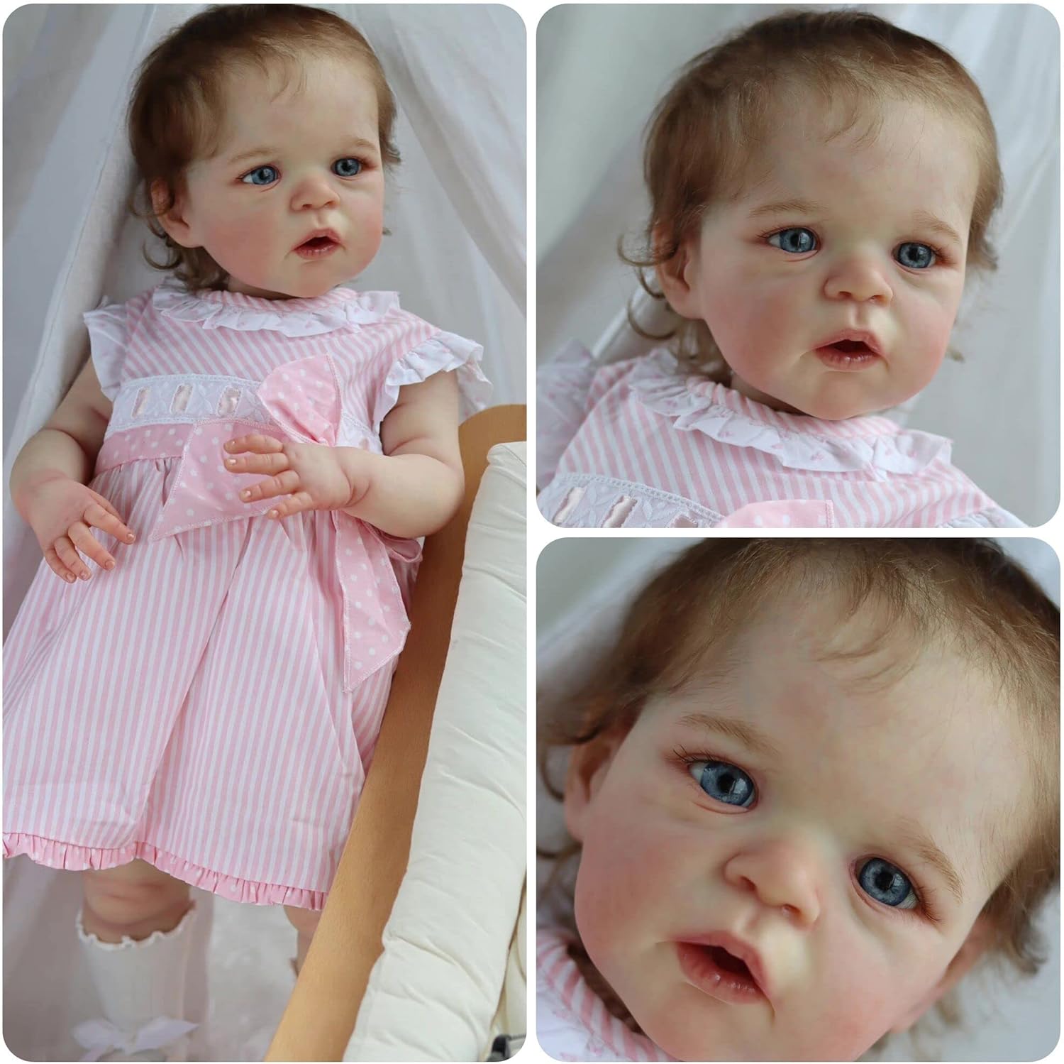 Angelbaby Realistic 24 Inch Baby Doll with Rooted Hair