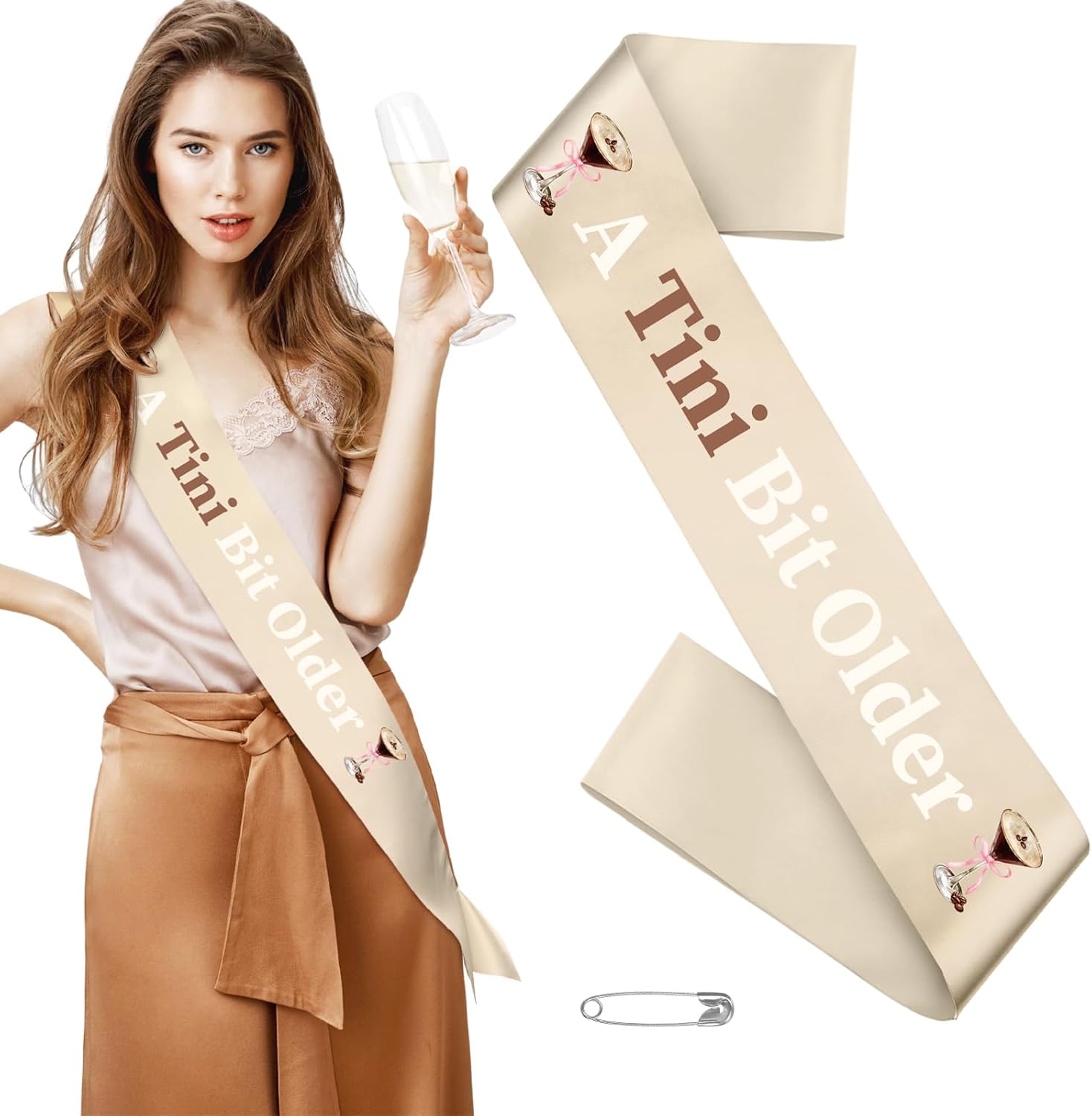 A Tini Bit Older Birthday Sash Espresso Themed Decorations